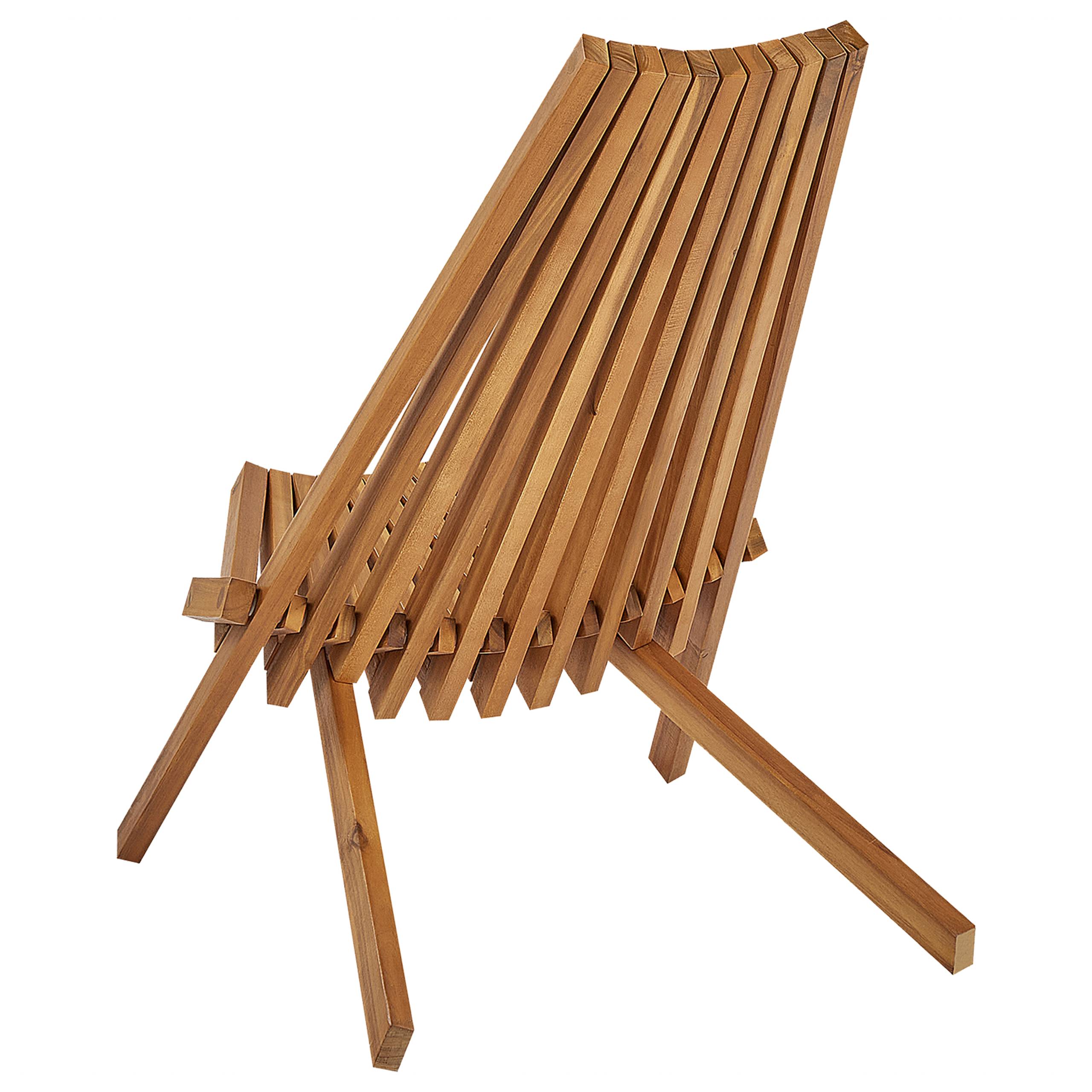 Beliani - Chaise de jardin Acacia Marron BELLANO - Beliani - Imagen 6