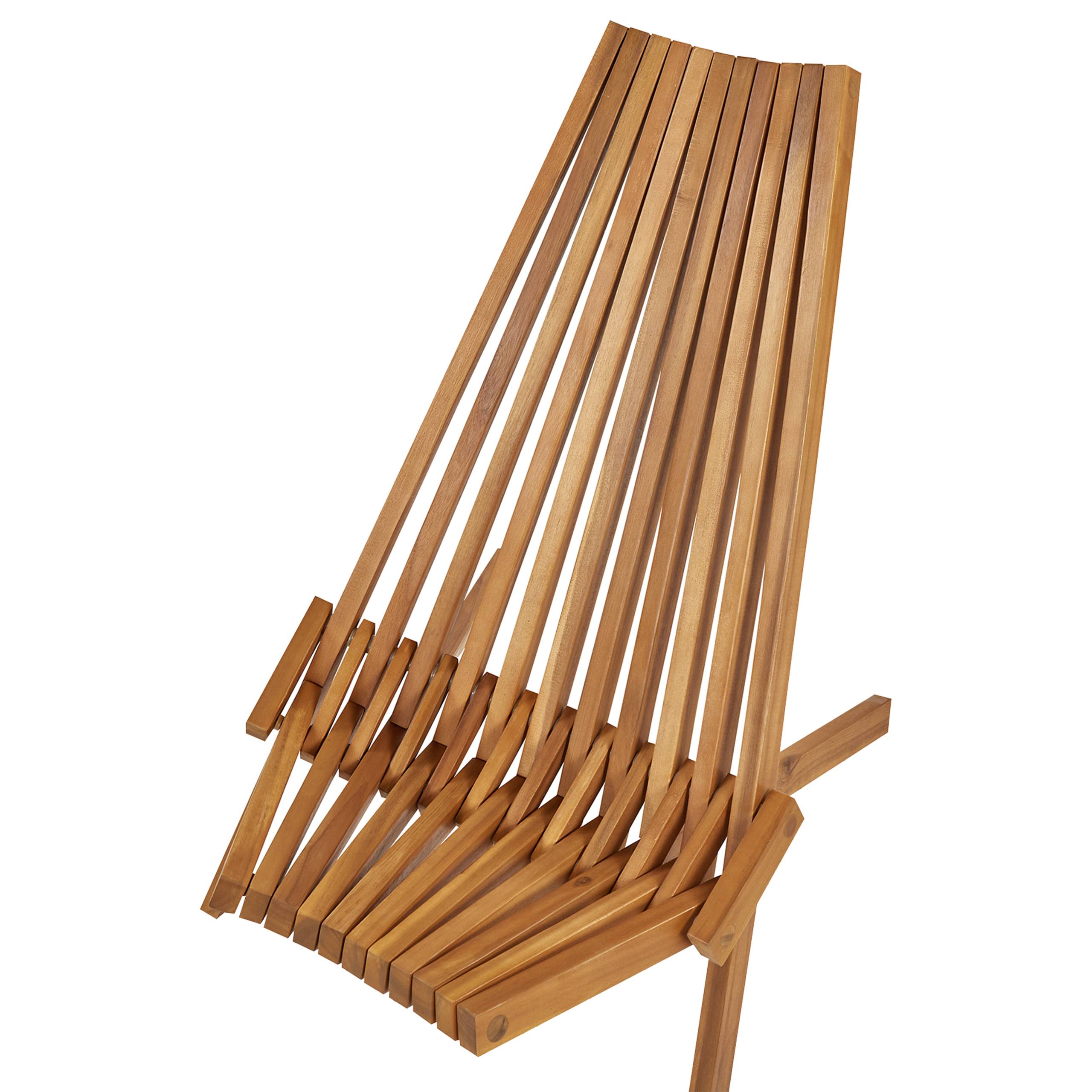 Beliani - Chaise de jardin Acacia Marron BELLANO - Beliani - Imagen 8