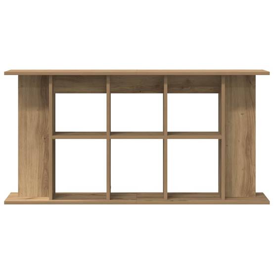 Meuble Support Aquarium 120cm Bois avec Étagères de Rangement Chêne Artisanal - ComfortXL Outdoor Living - Image 4