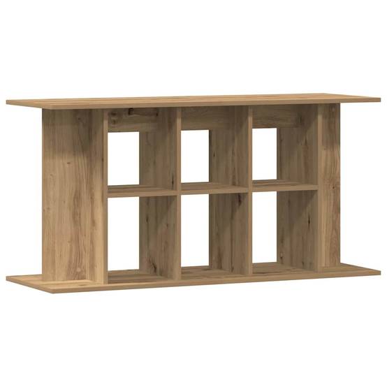 Meuble Support Aquarium 120cm Bois avec Étagères de Rangement Chêne Artisanal - ComfortXL Outdoor Living - Image 6