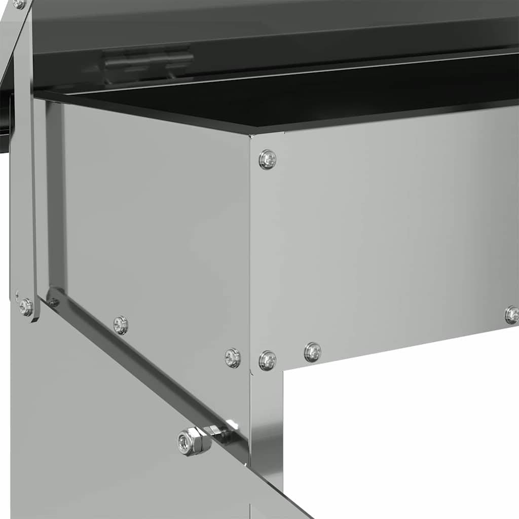 Mangeoire Pédale Poule Galvanisée Anti-Rat 5kg Argent - ComfortXL Outdoor Living - Image 9