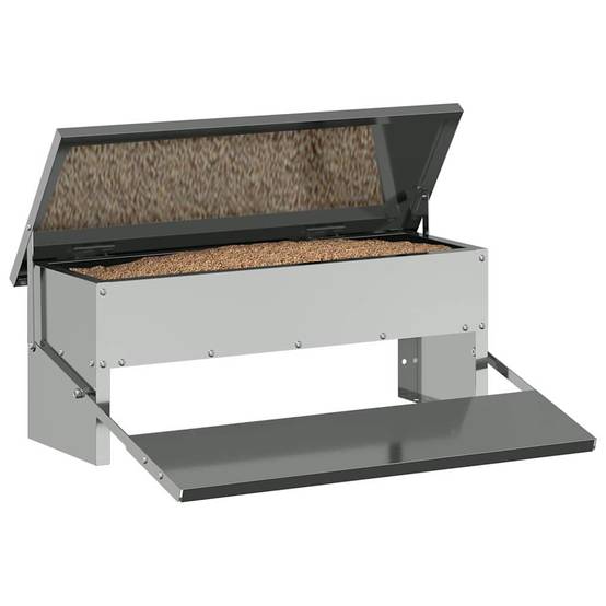 Mangeoire Pédale Poule Galvanisée Anti-Rat 5kg Argent - ComfortXL Outdoor Living - Image 3