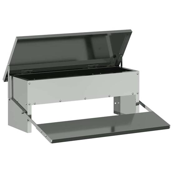Mangeoire Pédale Poule Galvanisée Anti-Rat 5kg Argent - ComfortXL Outdoor Living - Image 2