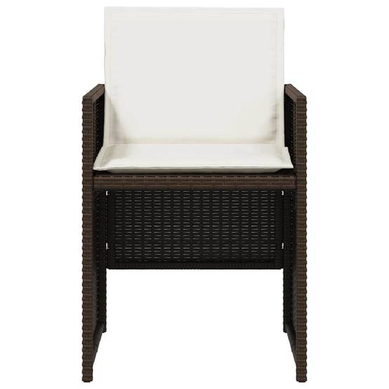 Chaises de jardin avec coussins marron résine tressée 50,5 x 54 x 79 cm, Poids :28.5kg - PANGIVO - Image 5