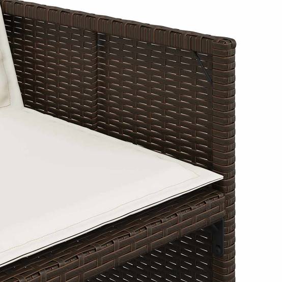 Chaises de jardin avec coussins marron résine tressée 50,5 x 54 x 79 cm, Poids :28.5kg - PANGIVO - Image 10