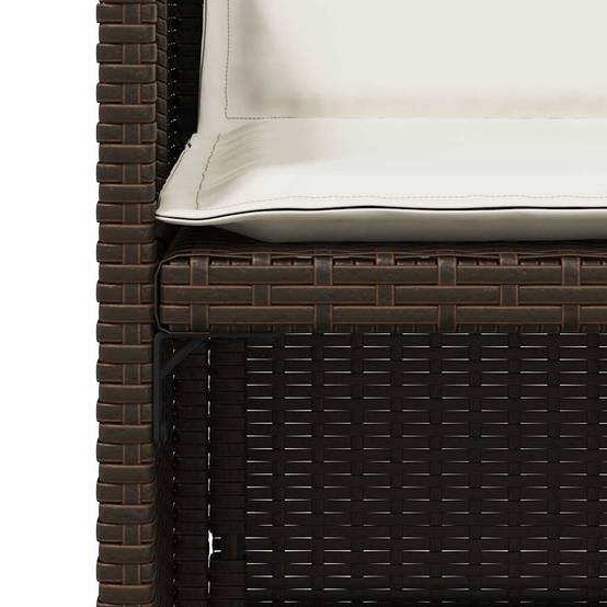 Chaises de jardin avec coussins marron résine tressée 50,5 x 54 x 79 cm, Poids :28.5kg - PANGIVO - Image 9