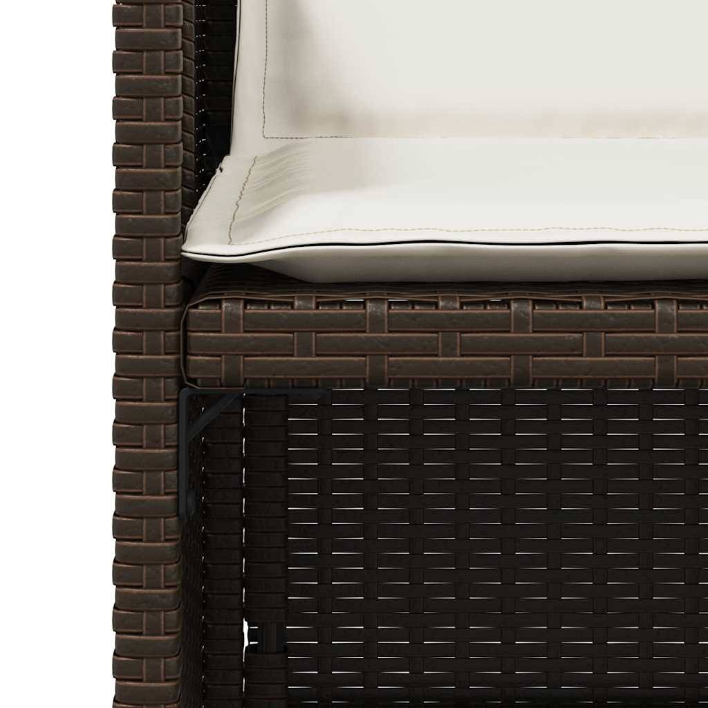 Chaises de jardin avec coussins marron résine tressée 50,5 x 54 x 79 cm, Poids :28.5kg - PANGIVO - Image 9