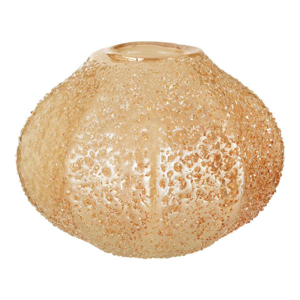 Vase Design en Verre "Corail" 14cm Orange - Image 1