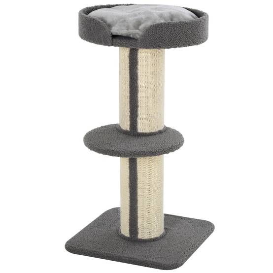 Arbre à chat panneaux de particules pour chat repos et griffes 45x45x91cm gris - ComfortXL Outdoor Living - Image 2