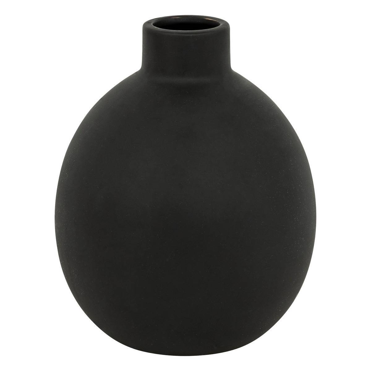 Atmosphera - Vase céramique Rily noir H18cm - Atmosphera Créateur d'intérieur - Imagen 2