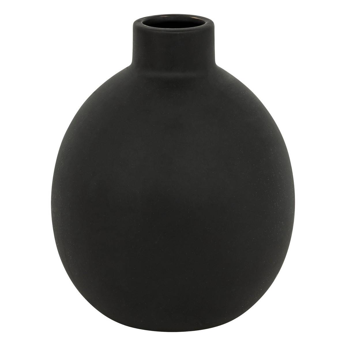 Vase en céramique mat Noir H 18 cm - Image 1
