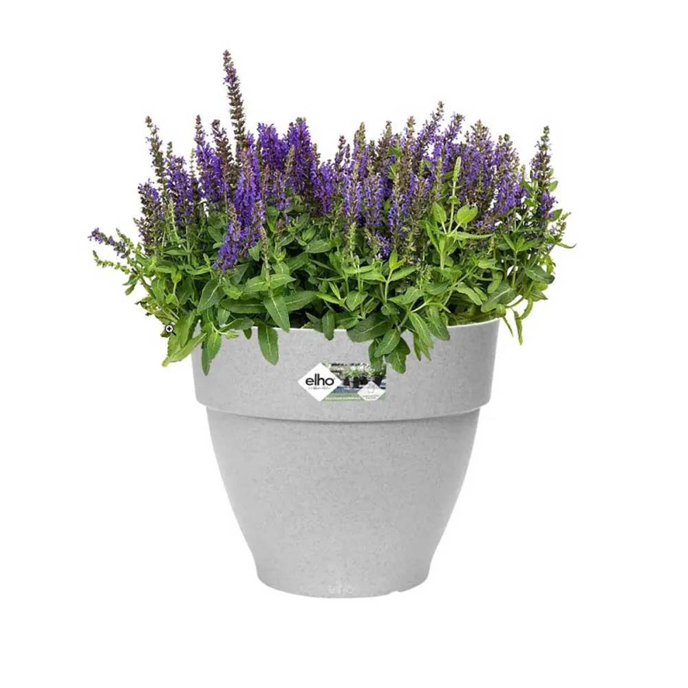 Elho - Pot de fleurs Ø30xH25cm en plastique recyclé - Elho® Gris - Image 3