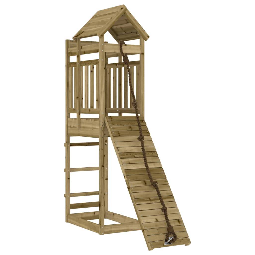 Helloshop26 - Maisonnette de jeu avec mur d'escalade 177 x 64 x 238 cm bois de pin imprégné - Imagen 1