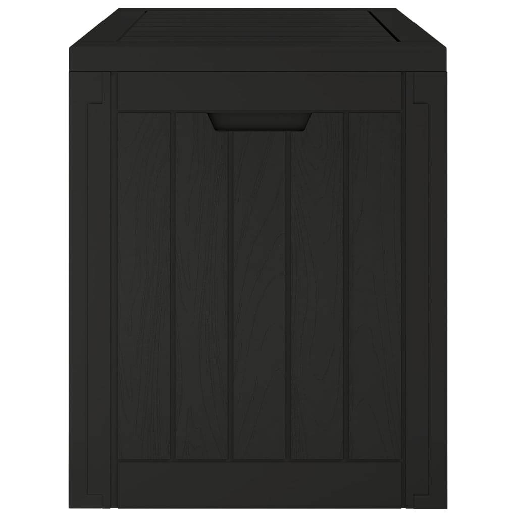 Coffre de Rangement Extérieur Polypropylène Imitation Bois Étanche pour Coussins Noir 118L – ComfortXL Outdoor Living - Image 6