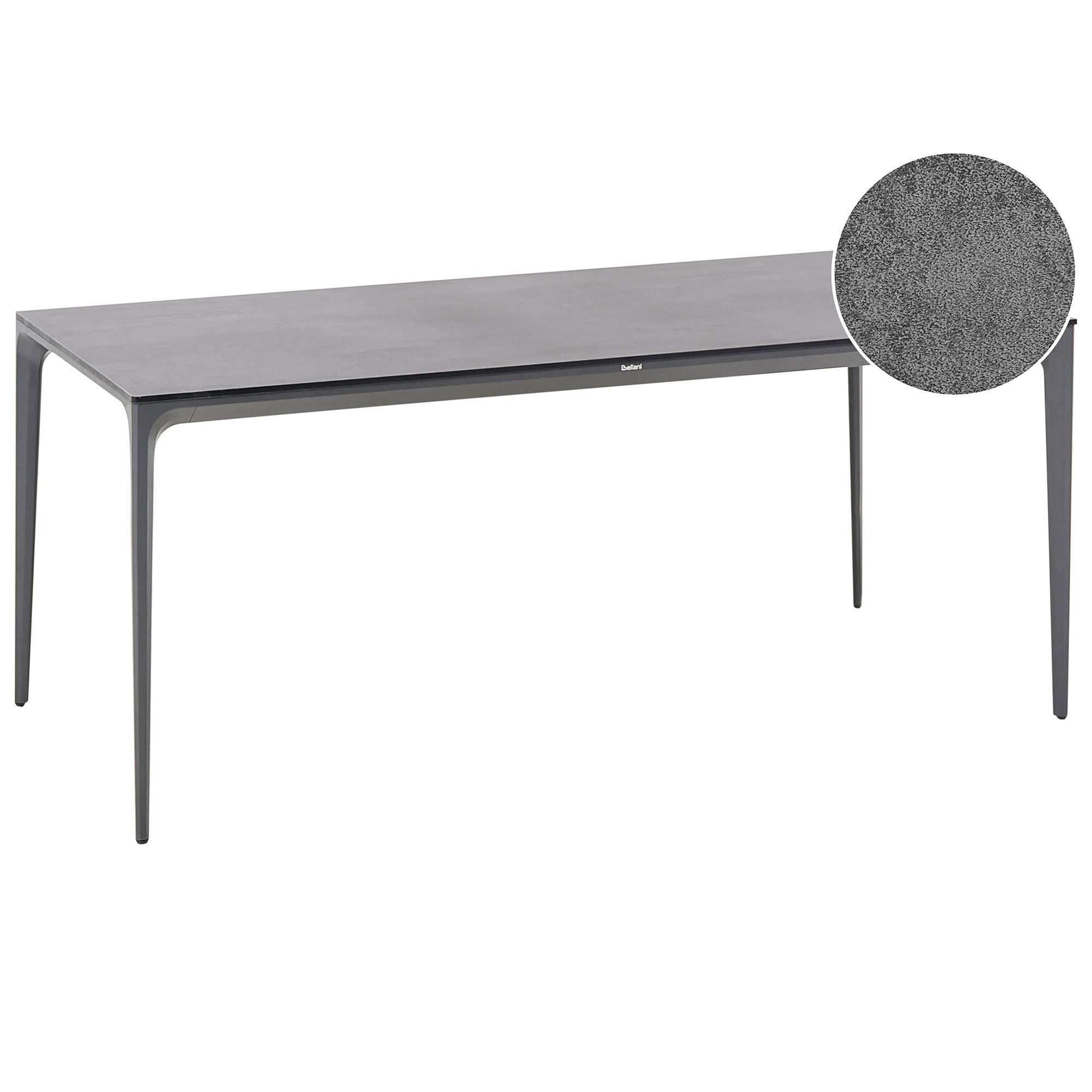Beliani - Table de repas, 8 Personnes Panneau stratifié haute pression HPL Gris foncé SOVARETO - 90x180x75- Beliani - Image 2