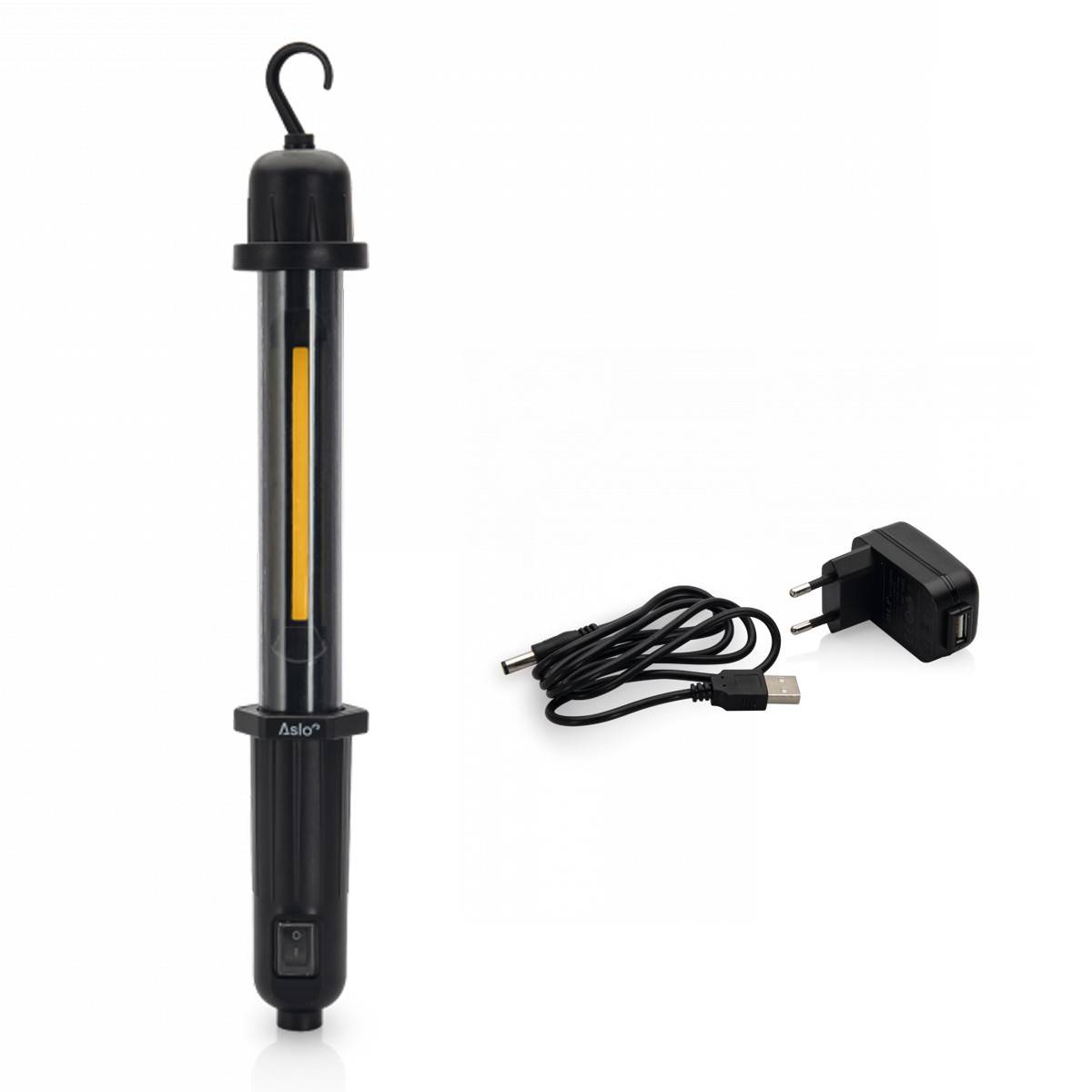 Lampe Led Baladeuse 3W sans fil Batterie lithium Chargeur + Port USB Autonomie 4h ASLO - Imagen 1