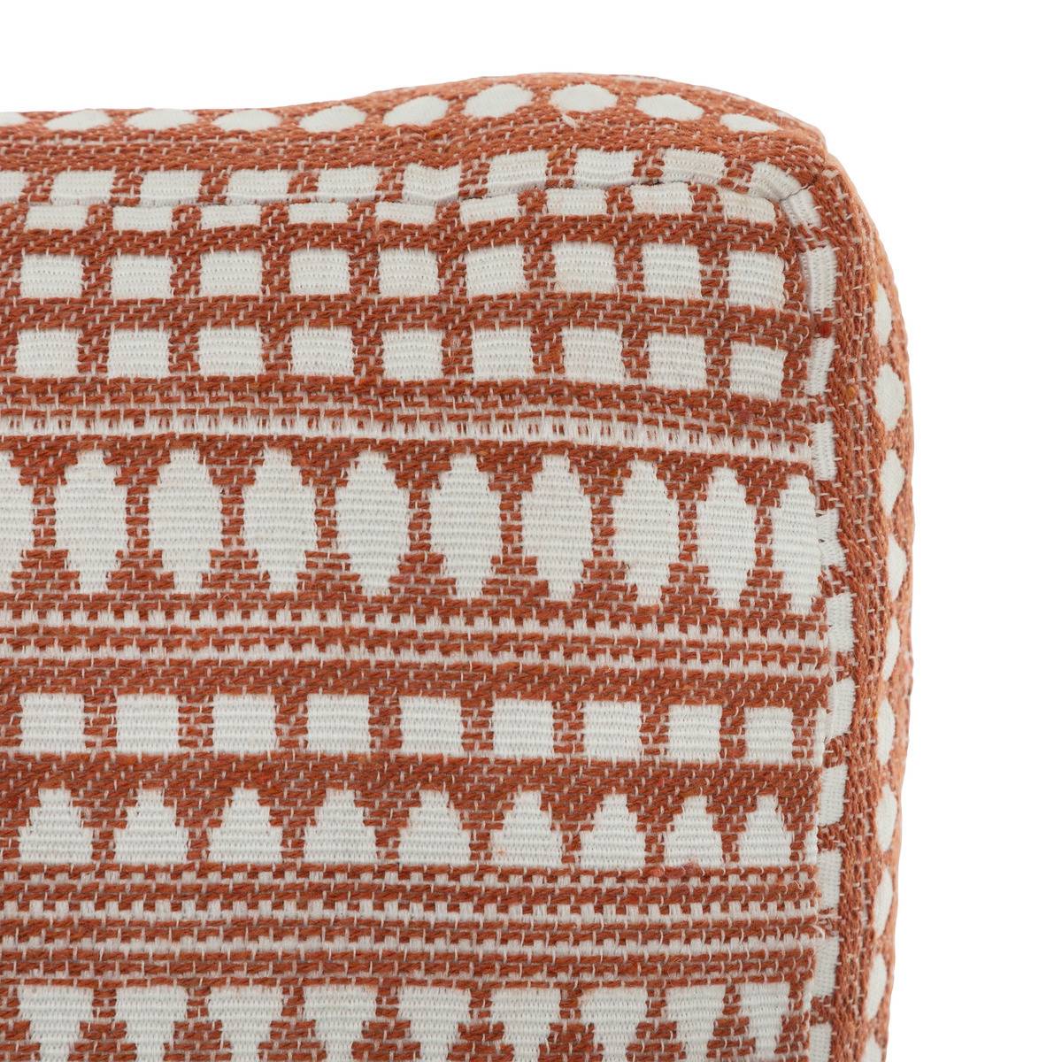 Coussin de sol épais et confortable en coton Terracotta motifs jacquard 38 x 38 cm - Imagen 2