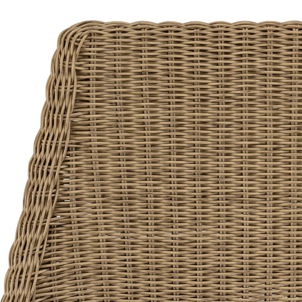 Macabane - KALLY - Lot de 2 chaises jardin rotin synth. et coussin pieds droits - Imagen 5