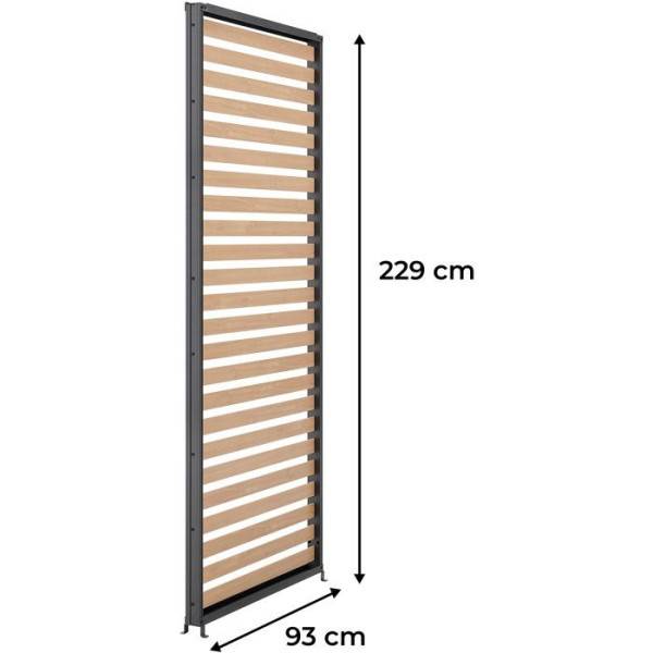 Persienne pour pergola - Aluminium - Gris et naturel - 229 x 93 cm - Image 6