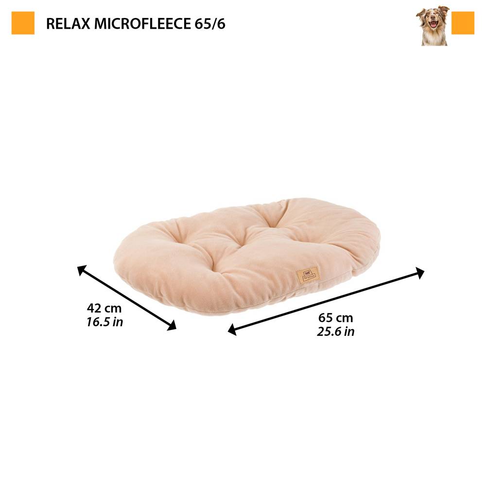 Ferplast - Ferplast Coussin Chien, Tapis Chien RELAX 65/6 MICROFLEECE, Coussin Chat, Lit pour Chiens Chats, Matelas Animaux, Coussin pour Panier Chien et Chat, - Imagen 2