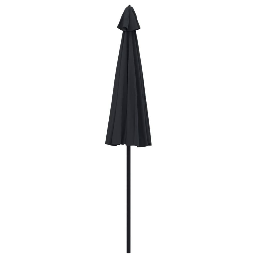 Helloshop26 - Parasol d'extérieur avec mât en aluminium 270 cm noir - Imagen 3