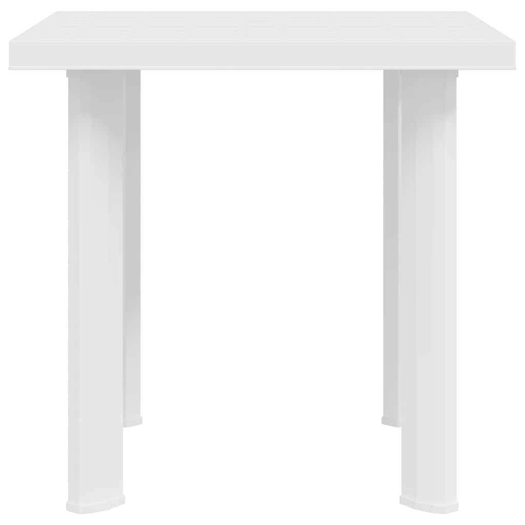 Vidaxl - Table de jardin Blanc 80x75x72 cm Plastique vidaXL 48802 - Imagen 7