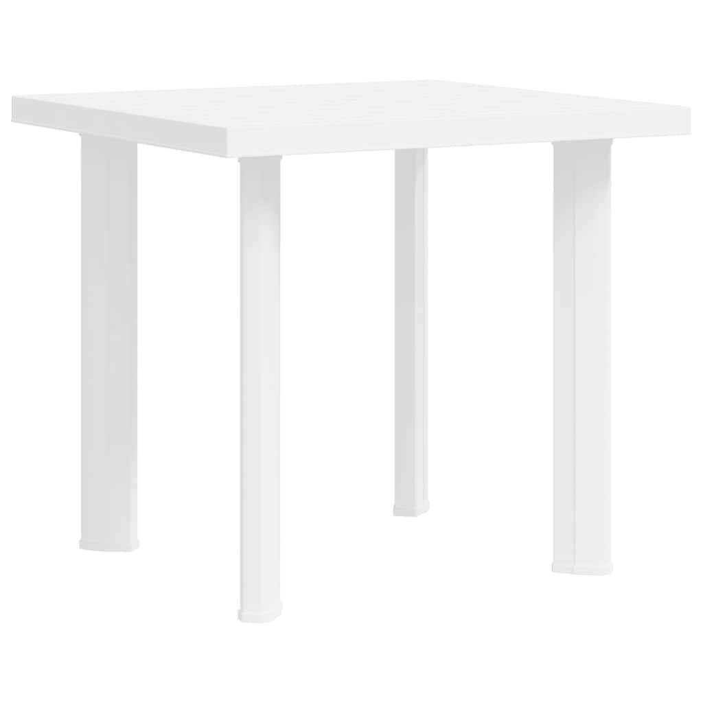 Vidaxl - Table de jardin Blanc 80x75x72 cm Plastique vidaXL 48802 - Imagen 2