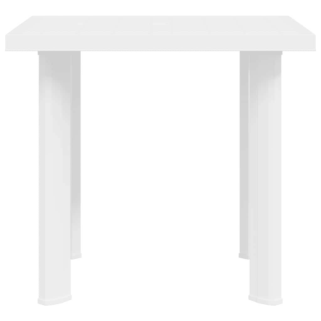 Vidaxl - Table de jardin Blanc 80x75x72 cm Plastique vidaXL 48802 - Imagen 6
