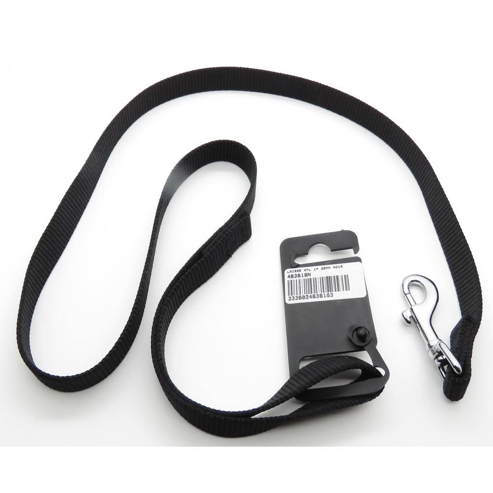 Zolux - Laisse nylon 1 m x 20 mm noir pour chien - Imagen 3