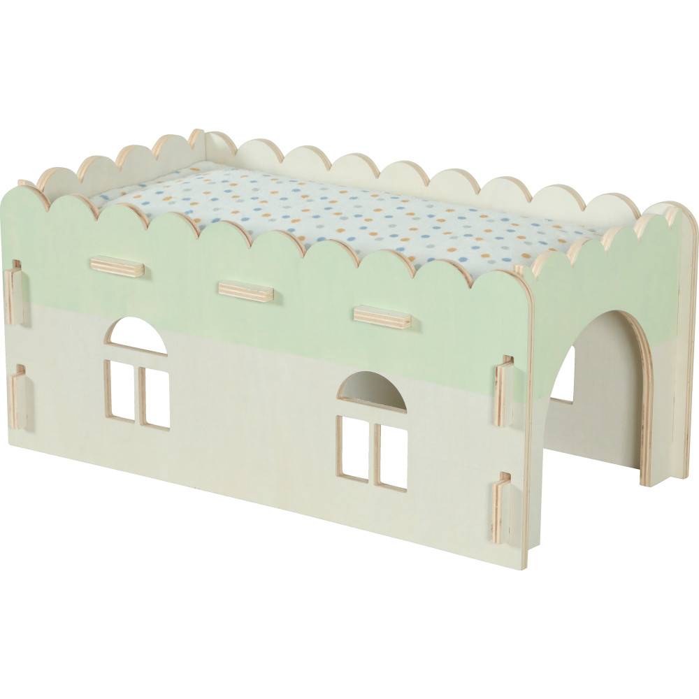 Zolux - Grande extension Maison bois cosy 25 x 44 x 20 cm lapin, cochon d'inde et octodon - Image 2
