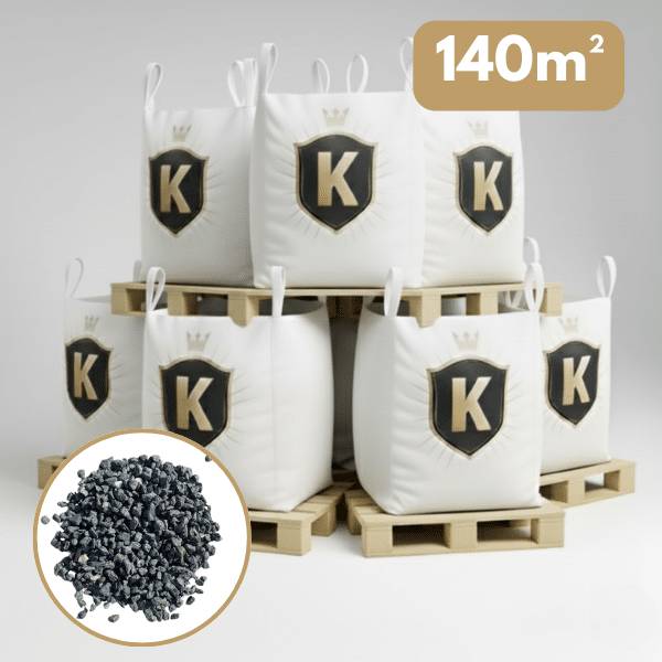 Gravier marbre vert 12/16 mm – Pack 7 Big Bag +/- 1,5T – 140 m² - Image 1