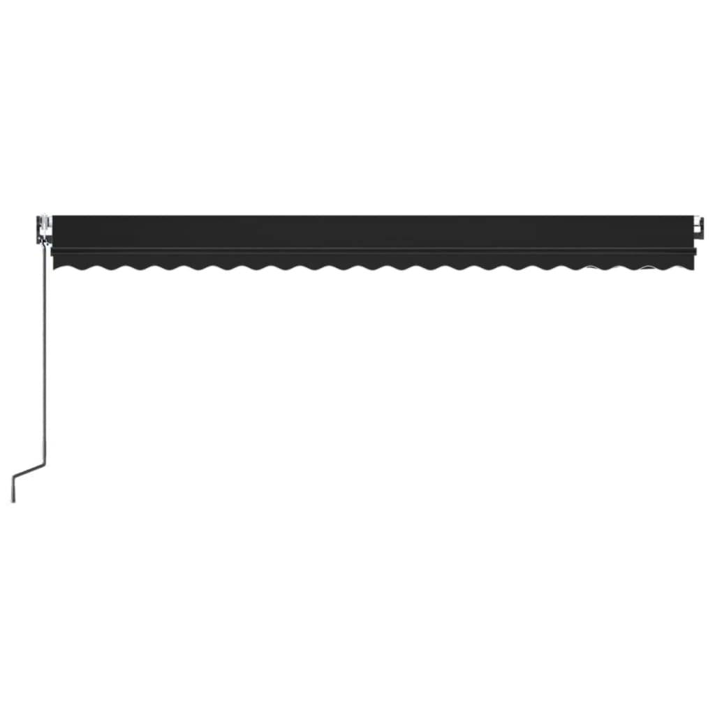 Auvent rétractable automatique Aluminium Jardin Capteur Vent LED 500x350cm Anthracite - ComfortXL Outdoor Living - Image 4