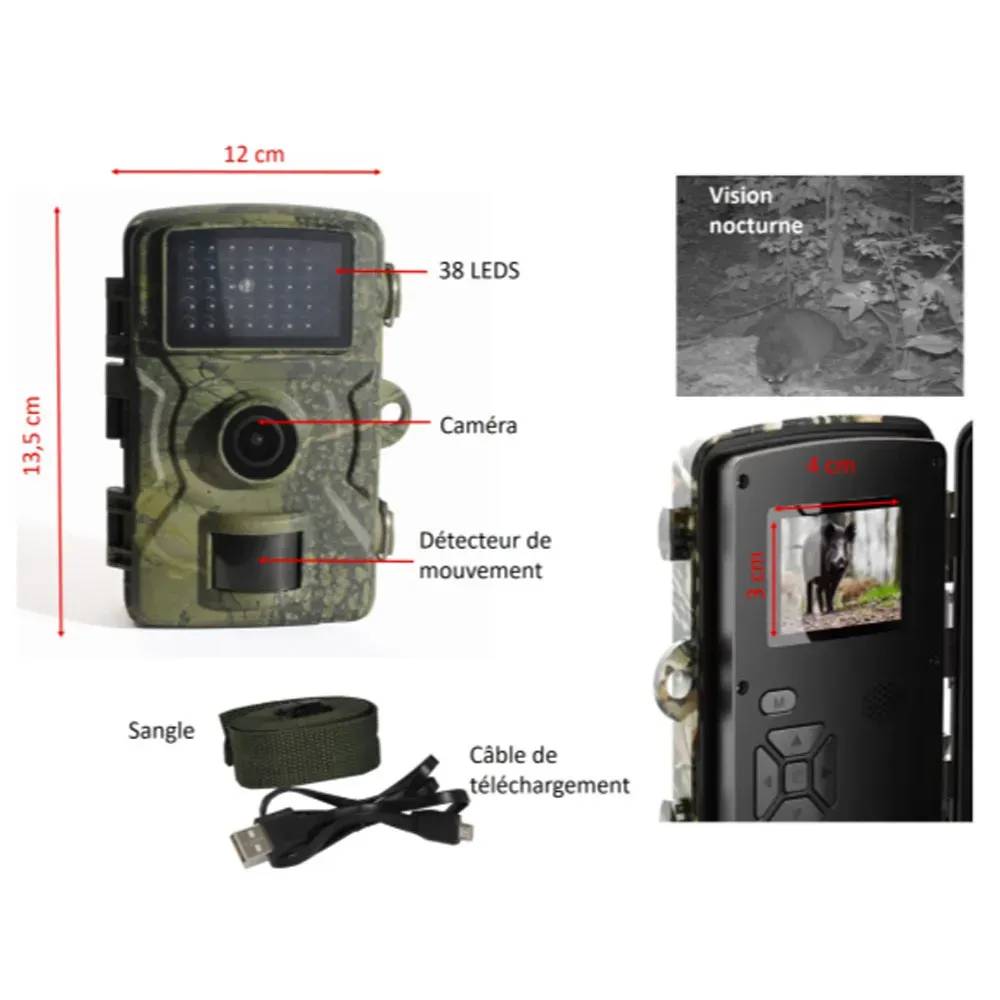 Caméra camouflage 12 MP avec détecteur de mouvement et LEDs invisibles - Image 5