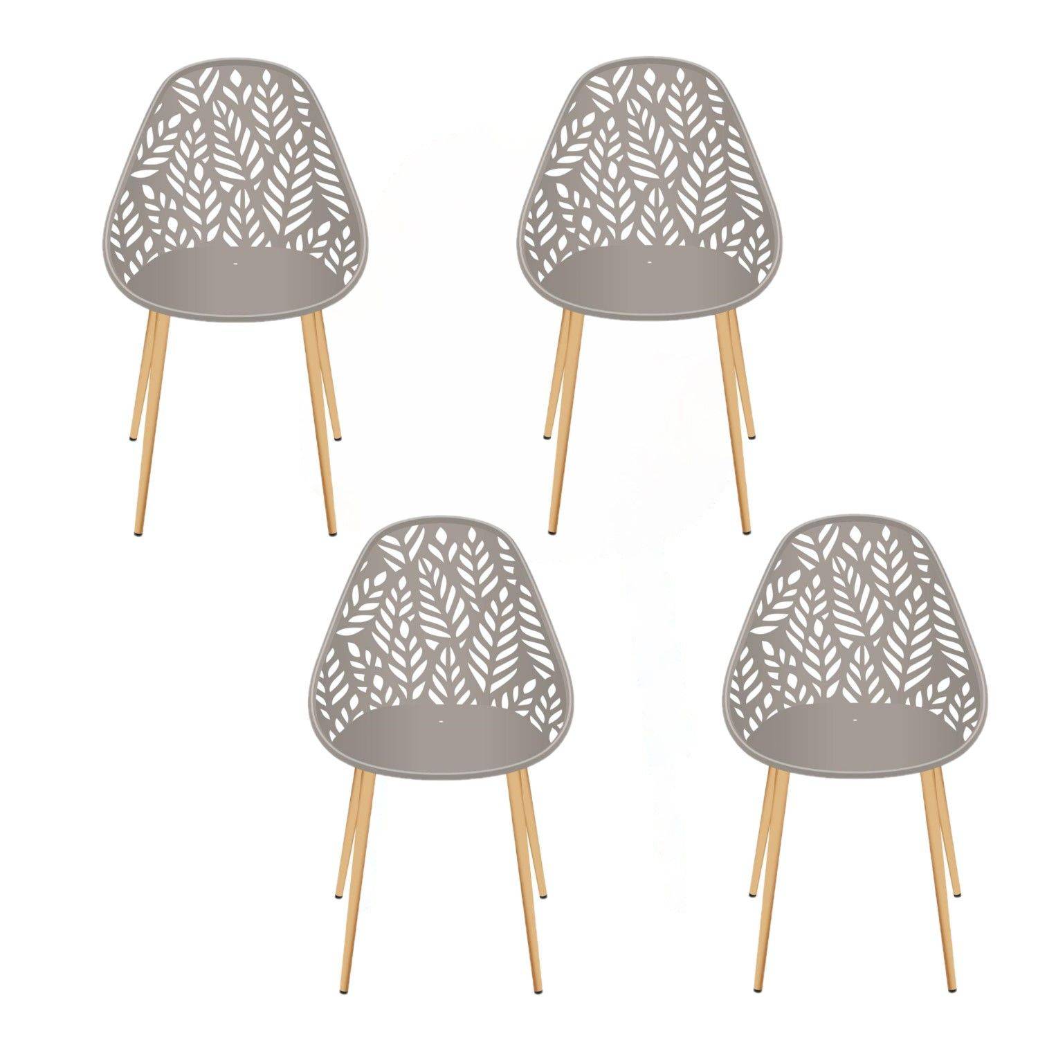 The Home Deco Factory - Lot de 4 chaises d'extérieur Calvi en polypropylène - The Home Deco Factory - Imagen 1