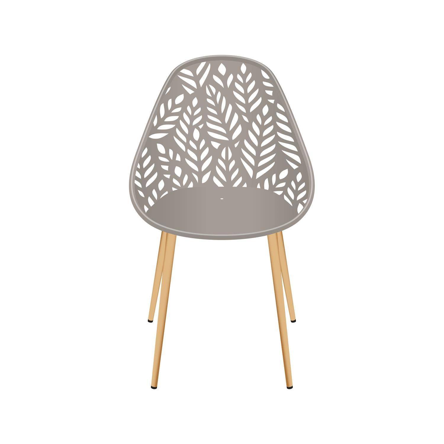 The Home Deco Factory - Lot de 4 chaises d'extérieur Calvi en polypropylène - The Home Deco Factory - Imagen 3