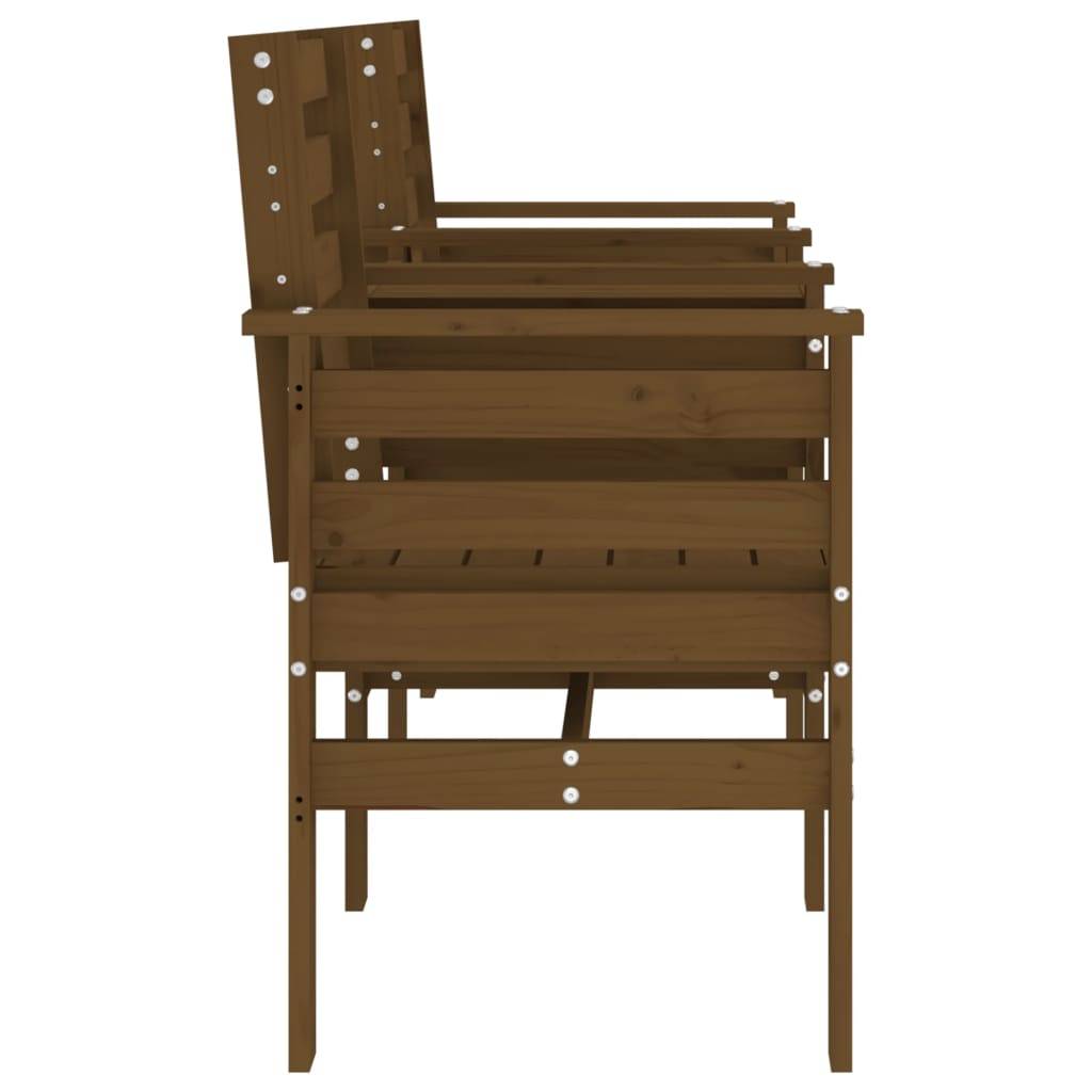 Maison Chic - Banc de jardin - Banc d'extérieur - Banquette avec table 2 places brun miel bois massif de pin-JU13931 - Imagen 4