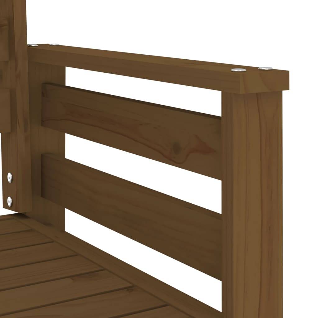 Maison Chic - Banc de jardin - Banc d'extérieur - Banquette avec table 2 places brun miel bois massif de pin-JU13931 - Imagen 6