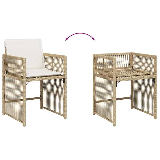 Prolenta Premium - Chaises de jardin rotin beige 50,5 x 54 x 79 cm - Prolenta premium p3116.8 - Image 8