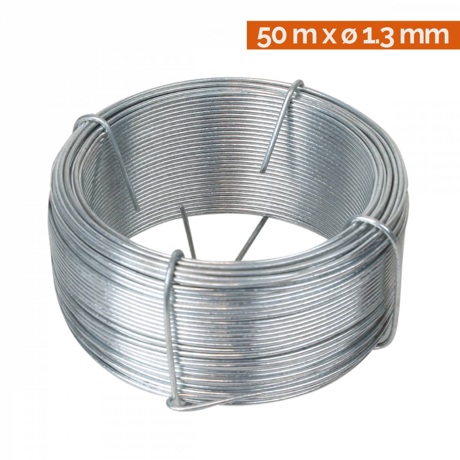 Linxor - Fil d'attache en acier galvanisé pour grillage ou autre - 50 m x 1.3mm Ø - Gris - Linxor - Imagen 2
