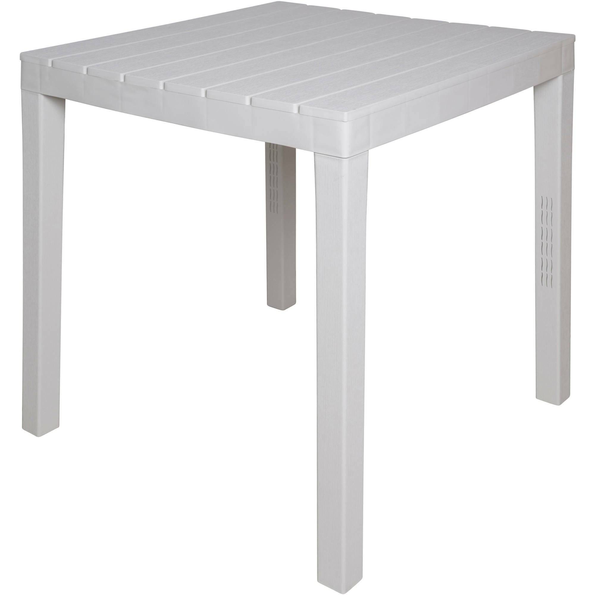 Dmora - Table d'extérieur Vicenza, Etagère de jardin carrée, Table fixe intérieure et extérieure, 100% Made in Italy, 78x78h72 cm, Blanc - Dmora - Imagen 4
