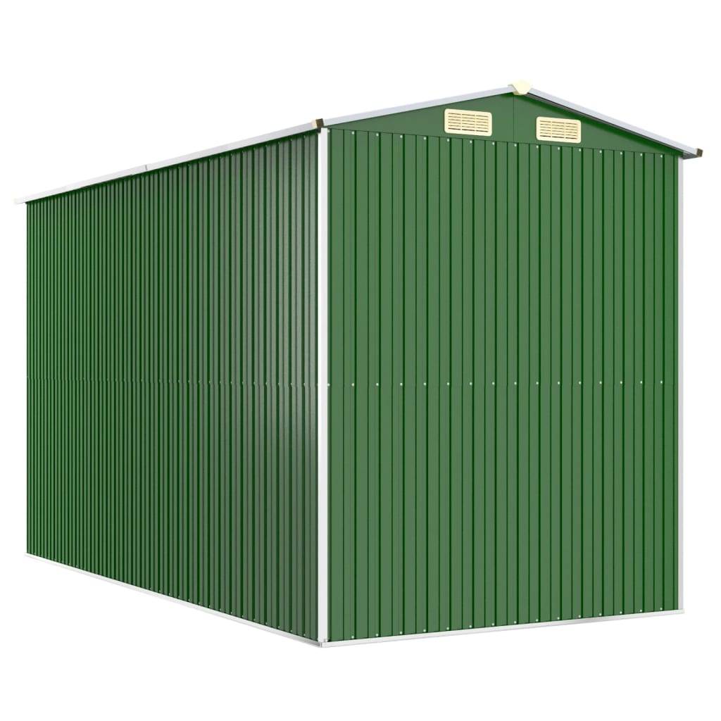 PANGIVO - Abri de jardin avec double porte coulissante - Acier galvanisé - Vert - 192x357x223 cm - Surface au sol 6,85m² - PANGIVO - Image 5