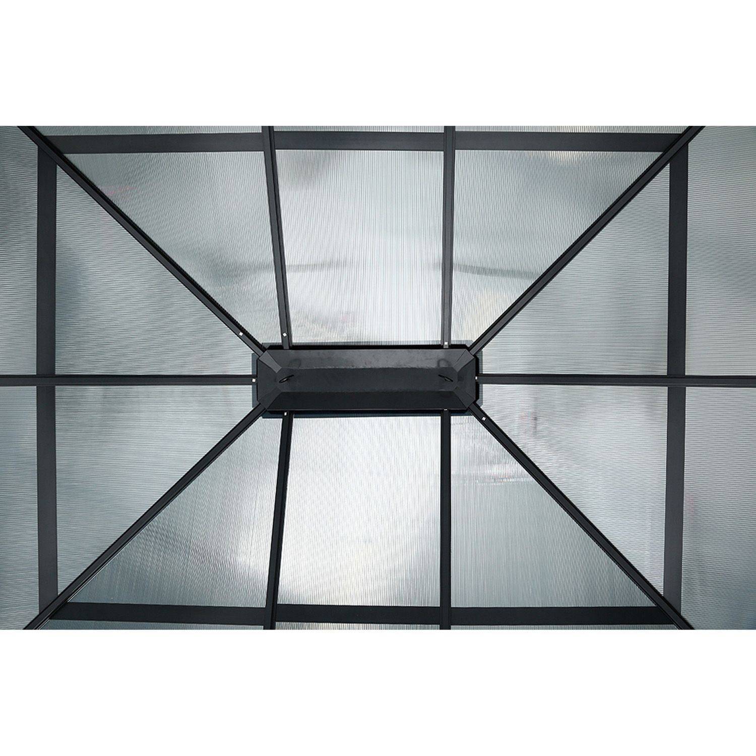Hesperide - Pergola Belize en aluminium et polycarbonate - L. 360 x 300 cm - Graphite - Hespéride - Image 5