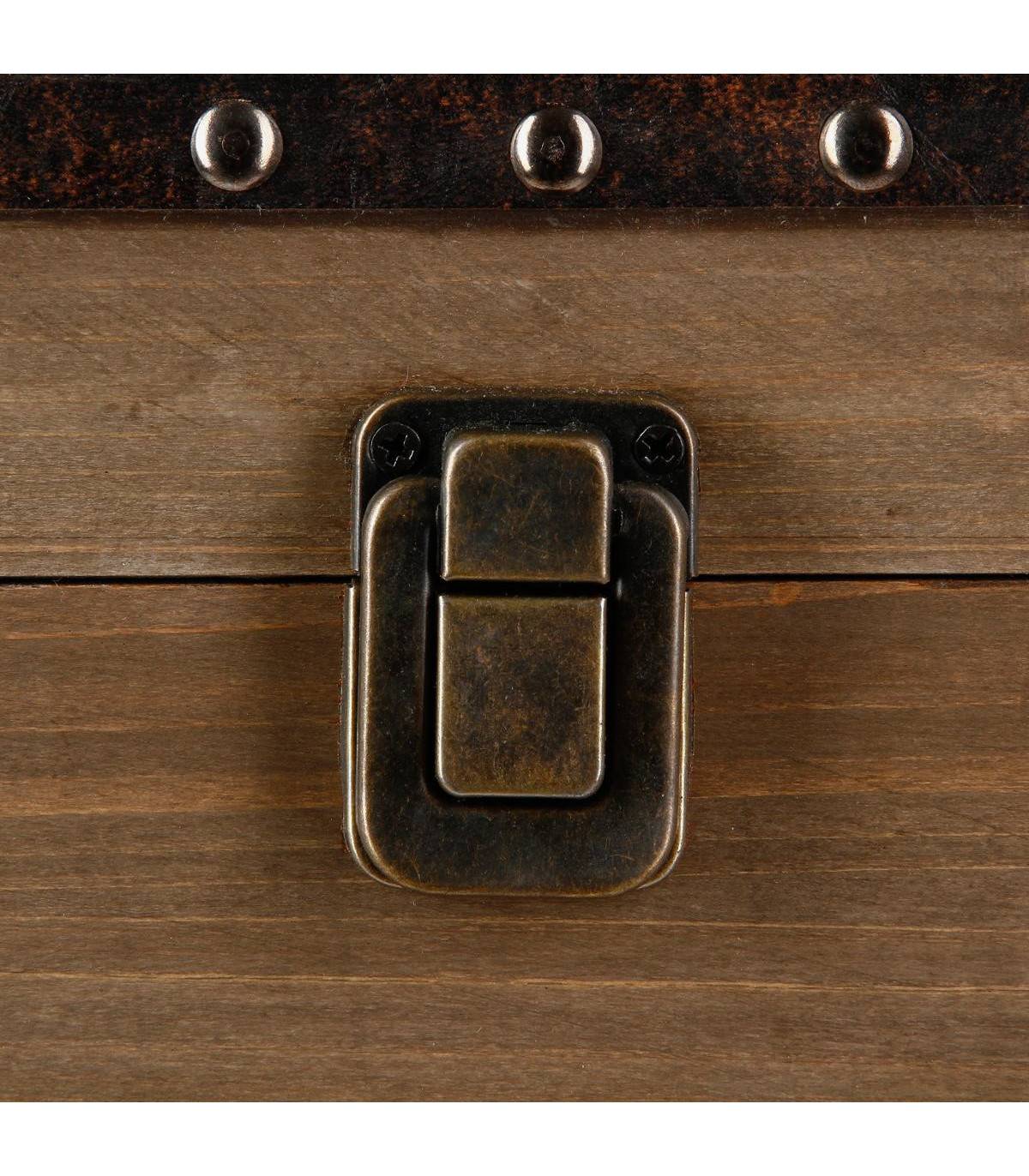 Set de 4 Malles de rangement en Bois déco Rétro Industriel - Imagen 4