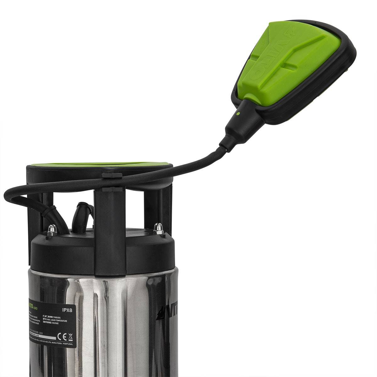 Pompe de relevage Eaux usées 550W Cuve Inox Submersible avec flotteur Alimentation 10m VITO - Imagen 2
