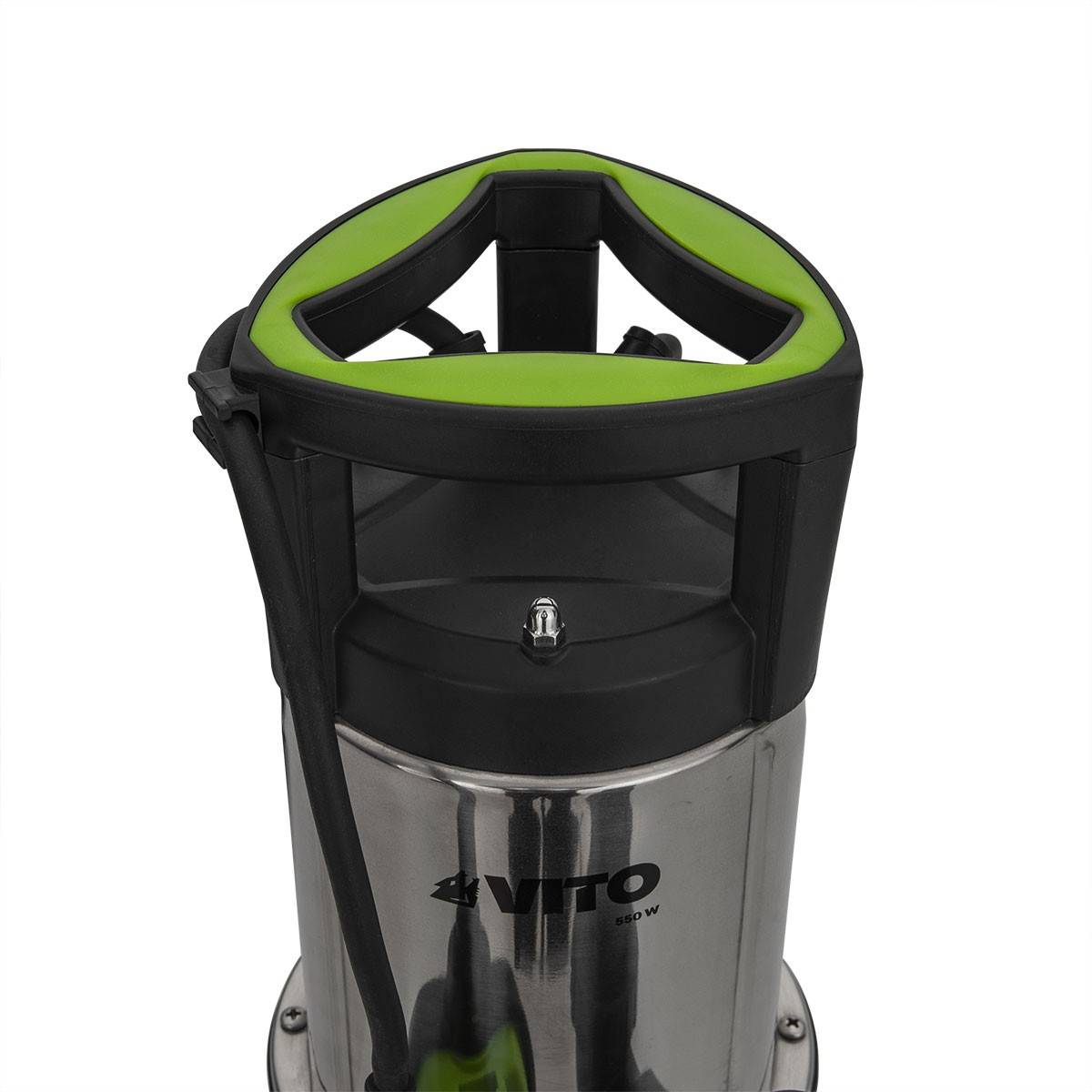 Pompe de relevage Eaux usées 550W Cuve Inox Submersible avec flotteur Alimentation 10m VITO - Imagen 4
