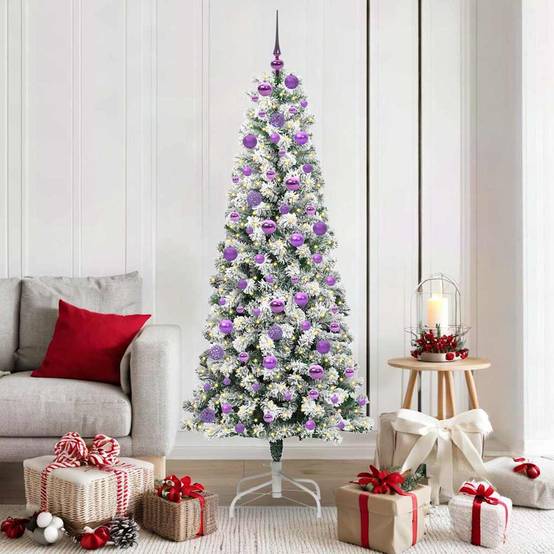 ComfortXL - Sapin de Noël Tout-en-un 180 cm, Artificiel Lumineux avec Boules et Cimier Inclus – ComfortXL Outdoor Living - Image 1