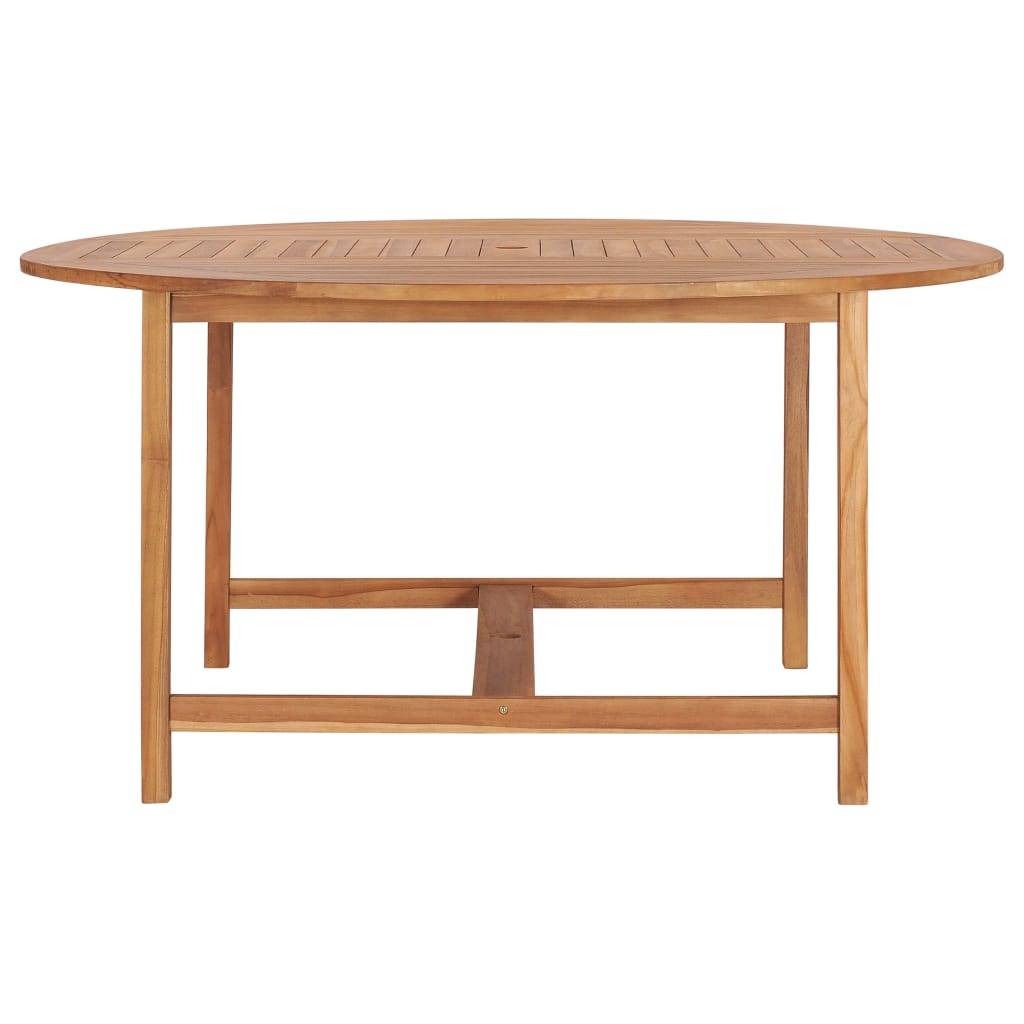 Table de jardin bois de teck solide 150 x 76 cm - PANGIVO - Image 3