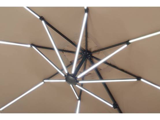 Parasol Jardin Déporté Led "sun 4 Luxe" - 3 X 4 M - Taupe -habitat Et Jardin - Image 4