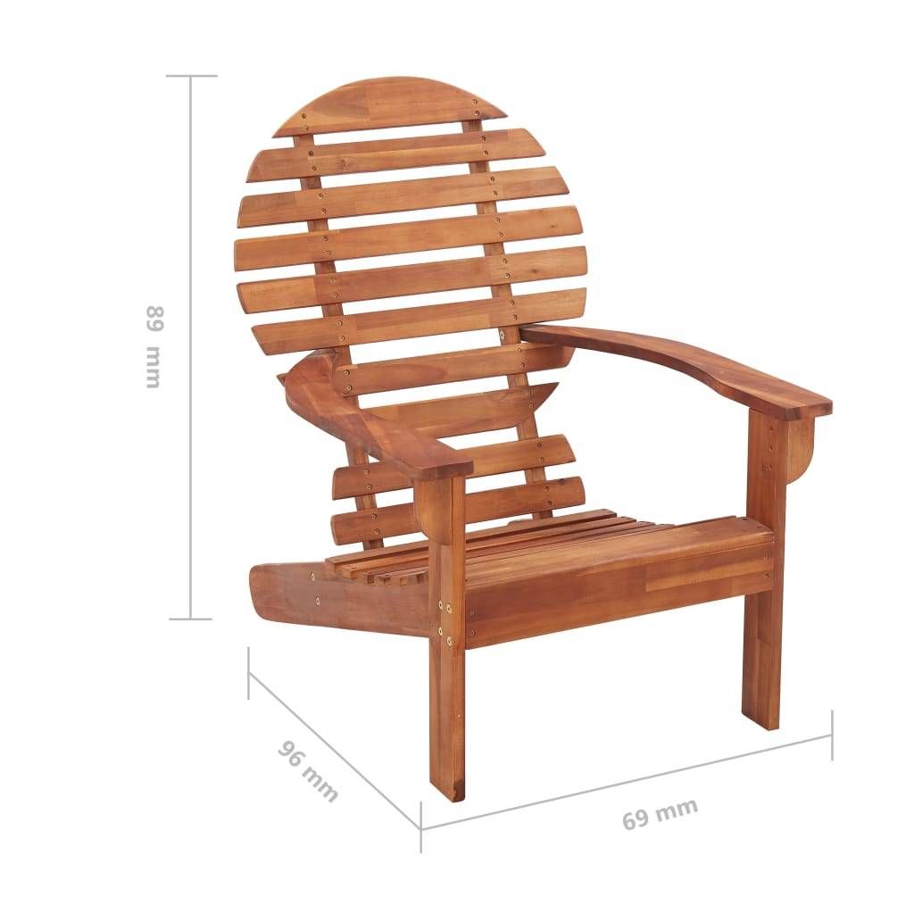 Vidaxl - Chaise Adirondack Bois d'acacia massif vidaXL 46321 - Imagen 3