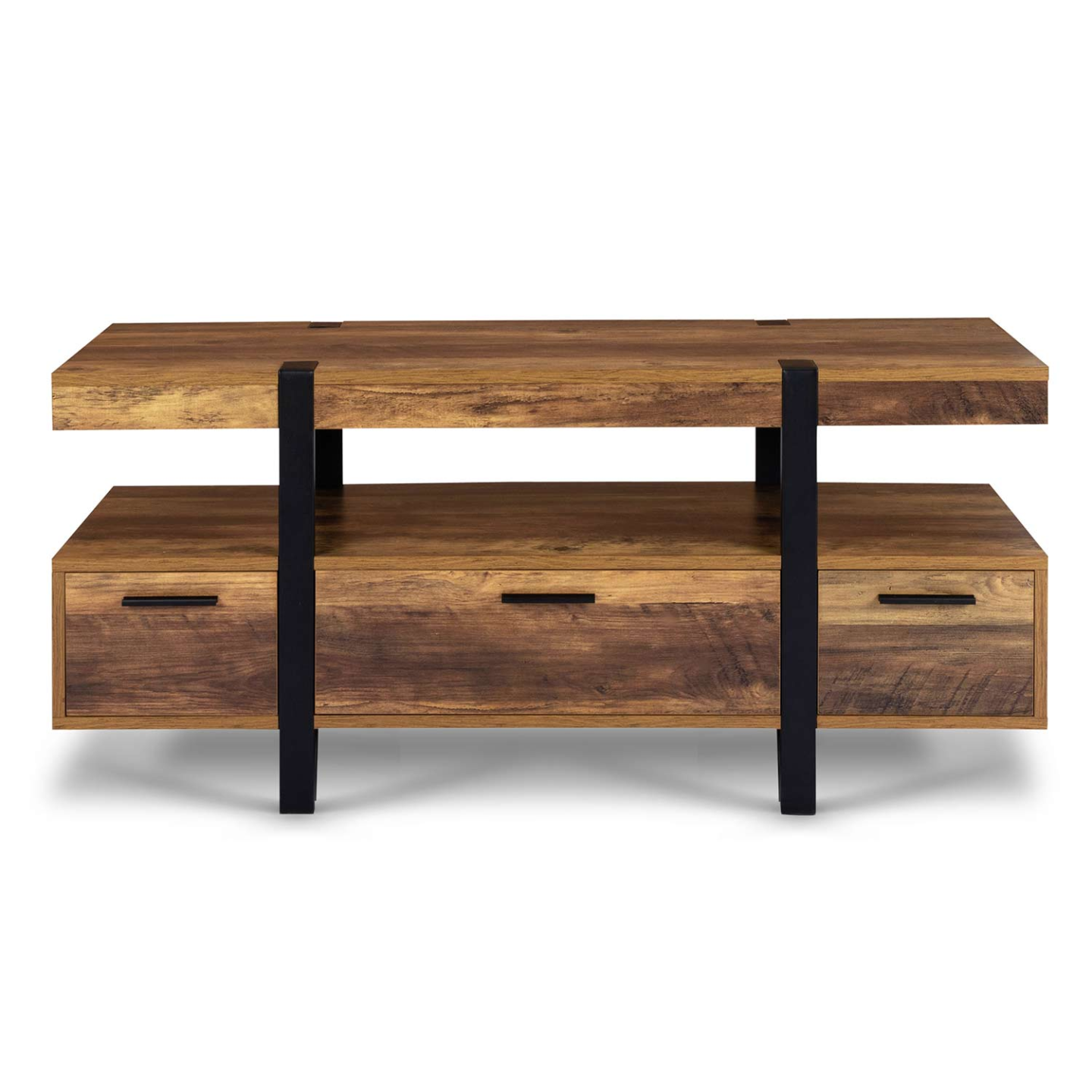 Meuble TV 113 cm AUSTRIA avec tiroirs bois pieds épingle - Image 3
